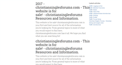 Desktop Screenshot of christiansinglesforums.com